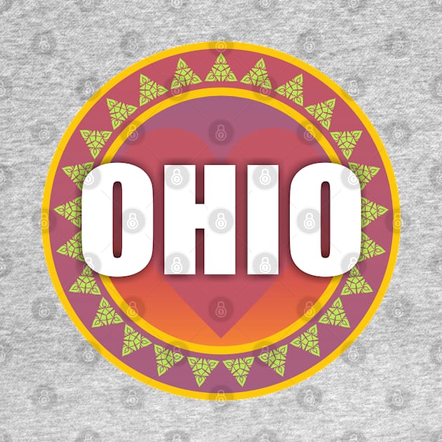 Ohio Graphic T Shirt by Dale Preston Design